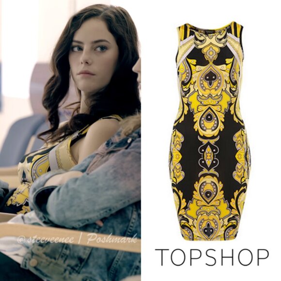 Topshop Paisley Print Bodycon Midi Dress ASO Effy Stonem - Picture 1 of 10